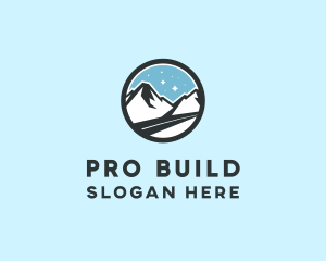 Outdoor Mountain Peak  logo design