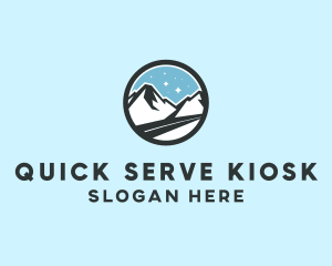 Outdoor Mountain Peak  logo design