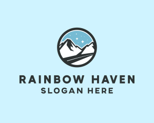 Outdoor Mountain Peak  logo design