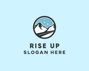 Outdoor Mountain Peak  logo design