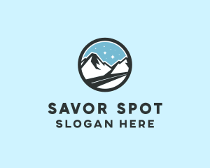 Outdoor Mountain Peak  logo design