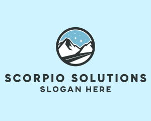 Outdoor Mountain Peak  logo design