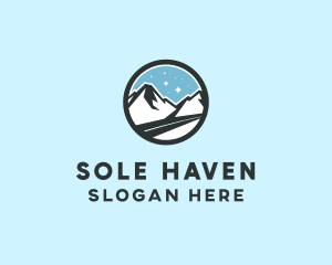 Outdoor Mountain Peak  logo design