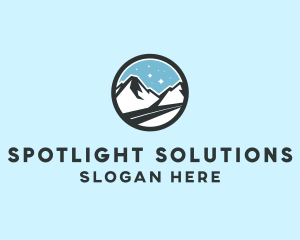 Outdoor Mountain Peak  logo design