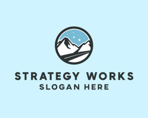 Outdoor Mountain Peak  logo design