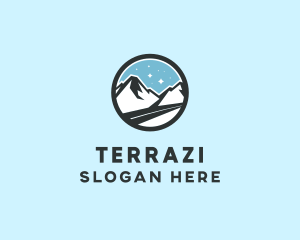 Outdoor Mountain Peak  logo design