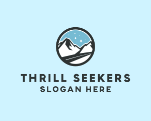 Outdoor Mountain Peak  logo design