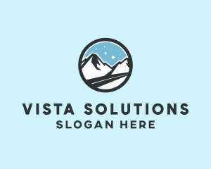 Outdoor Mountain Peak  logo design