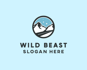 Outdoor Mountain Peak  logo design