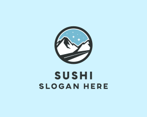 Outdoor Mountain Peak  logo design