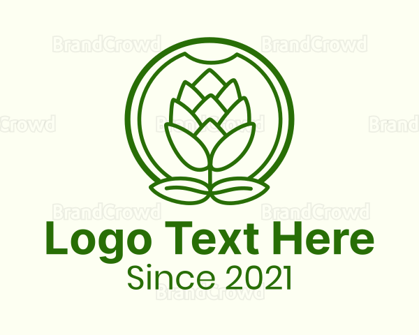 Hop Plant Badge Logo