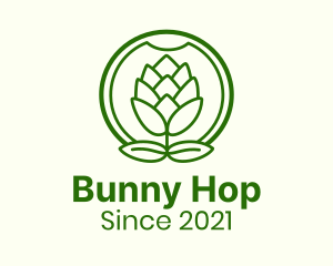 Hop Plant Badge logo design