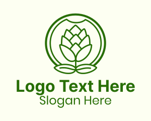 Hop Plant Badge Logo