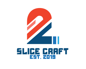 Sliced - Sliced Number 2 logo design