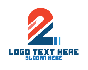 Sliced Number 2 Logo