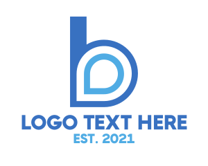 Marker - Blue B Pin logo design