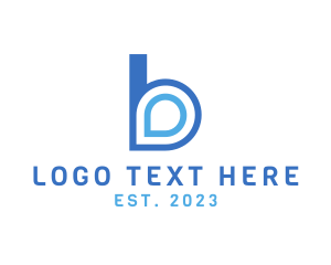 Letter B - Blue B Pin logo design