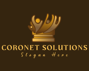 Gold People Crown logo design