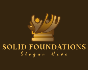 Social - Gold People Crown logo design