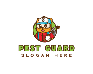 Pest Control Exterminator Dog logo design