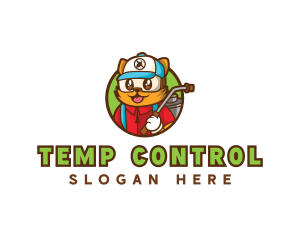 Pest Control Exterminator Dog logo design