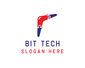 Tech Boomerang Toy logo design