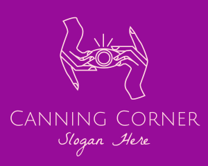 Cosmic Eye Hands logo design