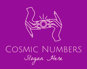 Numerology - Cosmic Eye Hands logo design