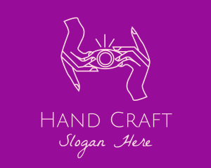 Hand - Cosmic Eye Hands logo design
