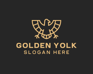 Golden Egyptian Eagle logo design