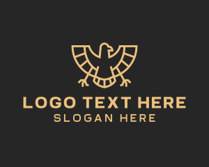 Restaurant - Golden Egyptian Eagle logo design
