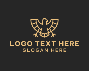 Golden Egyptian Eagle Logo