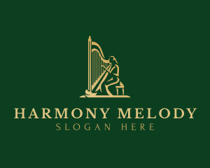 Instrument - Harp Instrument Musician logo design