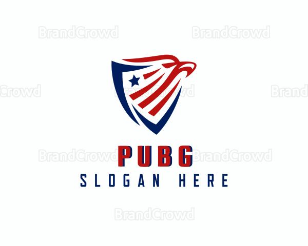 Eagle Patriotic Shield Logo