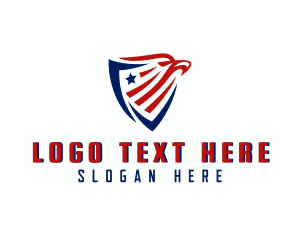 Bird - Eagle Patriotic Shield logo design