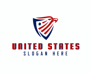 Eagle Patriotic Shield logo design