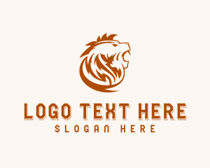 Wild Lion Mane logo design