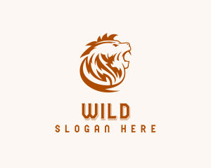 Wild Lion Mane logo design