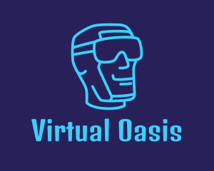 Virtual Reality Man  logo design