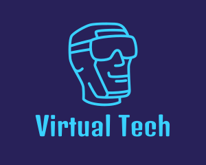 Online Gaming - Virtual Reality Man logo design