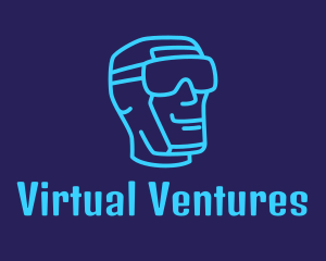 Virtual Reality Man  logo design