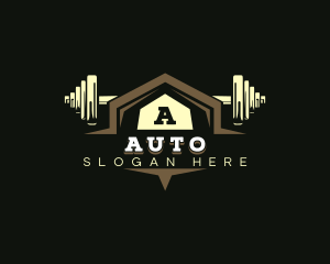 Gym Barbell Training Logo