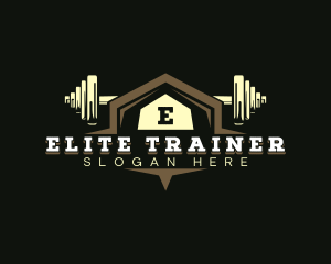 Gym Barbell Training logo design