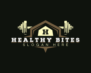 Gym Barbell Training logo design