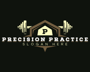 Practice - Gym Barbell Training logo design
