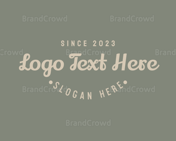 Retro Script Business Logo