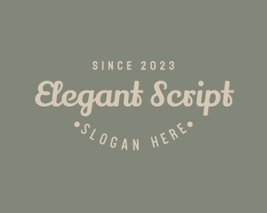 Retro Script Business logo design