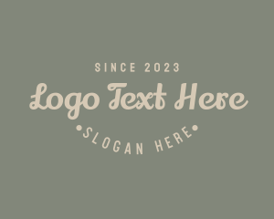 Shop - Retro Script Business logo design