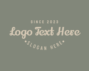 Retro Script Business Logo