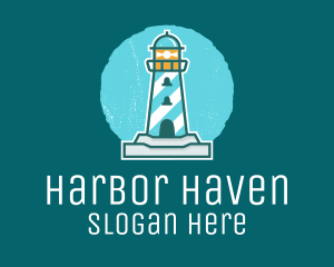 Port - Coast Lighthouse Tower logo design